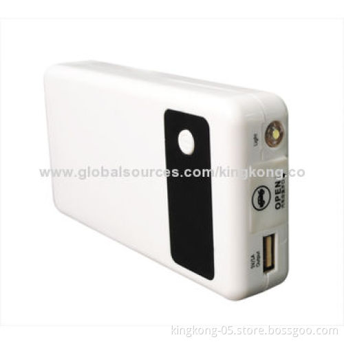 Multifunction Jumper Starter for Smartphones, iPad, Cameras, Cars, Sized 128x68x25mm